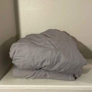 Full Cotton / Polyester Gray Sheet Set (fitted and top sheet)